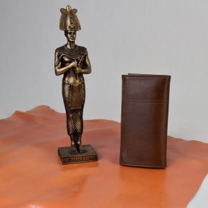 کیف پول کتابی (کتی) چرمی | چرم طبیعی گاو رنگ موکا و قهوه‌ای