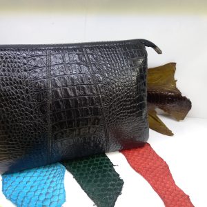 کیف چرم گاوی طرح کروکودیل