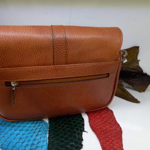 کیف عسلی چرم گاوی